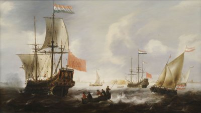 Fregate e barche olandesi sulla costa di Vlissingen da Jacob Adriaensz Bellevois